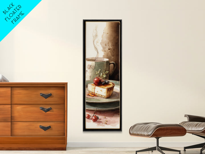 Cherry Tart Still Life Canvas Print, Bakery Art, Kids Art, Bakery Decor, Fine Art, Patisserie, Minimalist Decor, BAK-1x3-89