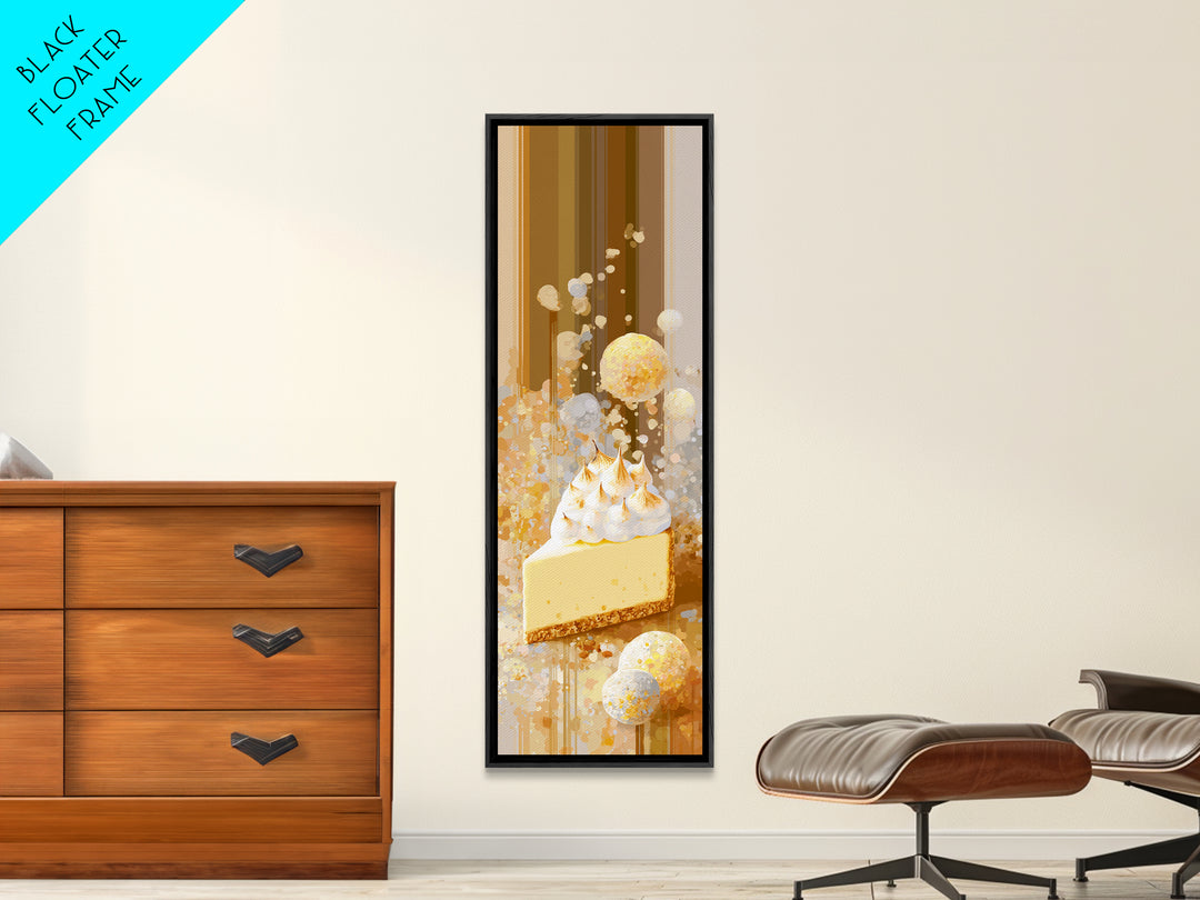 Lemon Meringue Pie Slice Canvas Print, Bakery Art, Room Decor, Bakery Decor, Fine Art, Patisserie, Digital Print, Printable Art, BAK-1x3-94