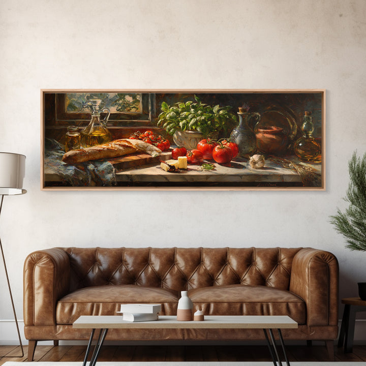 Baguette and Butter Still Life on Marble Canvas Print, Bakery Art, Kids Art, Bakery Decor, Fine Art, Patisserie, BAK-3x1-24