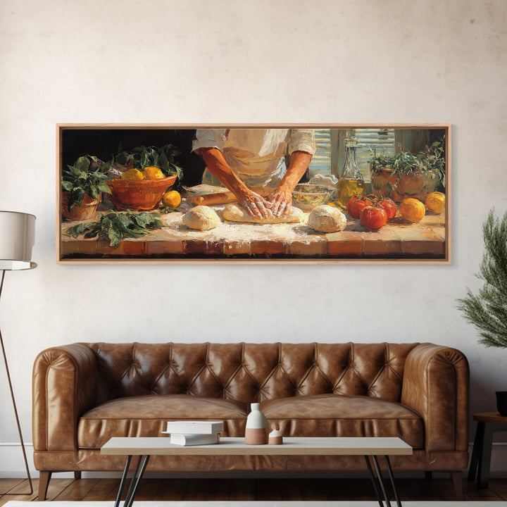 Baker Hands Shaping Dough Canvas Print, Bakery Art, Neutral Wall Art, Bakery Decor, Fine Art, Patisserie, Statement Artwork, BAK-3x1-33
