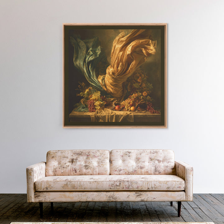 Mythic Goddess Figure Framed Canvas Print, Baroque Art, Eclectic Wall Art, Living Room Decor, Fine Art, Ornate, Gallery Decor, BAO-1x1-38