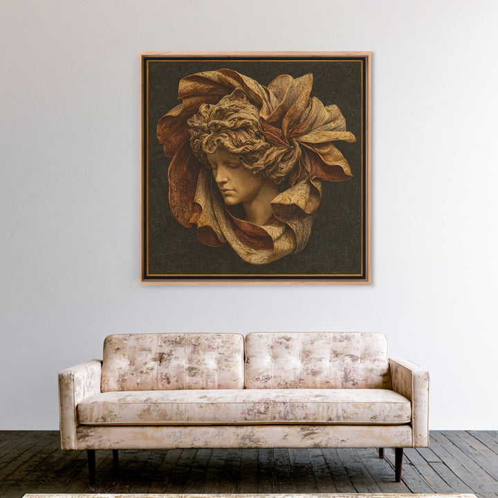 Mythic Goddess Figure Framed Canvas Print, Baroque Art, Eclectic Wall Art, Living Room Decor, Fine Art, Ornate, Gallery Decor, BAO-1x1-62