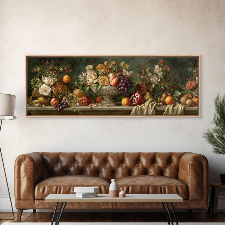 Ornamental Shell and Pearl Composition Canvas Print, Baroque Art, Minimalist Decor, Living Room Decor, Fine Art, Ornate, BAO-3x1-38