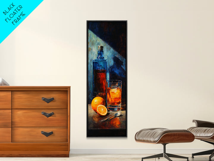 Orange Bitters and Bar Spoon Still Life Canvas Print, Bar Art, Kitchen Wall Decor, Bar Decor, Fine Art, Bar Cart Art, BAR-1x3-33