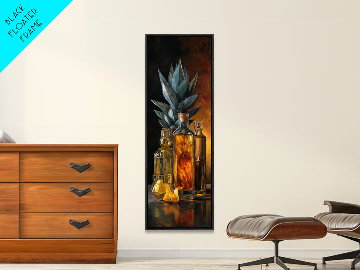 Tequila Agave Plant Study Canvas Print, Bar Art, Bar Cart, Bar Decor, Fine Art, Kitchen Print, Coffee Wall Art, BAR-1x3-48