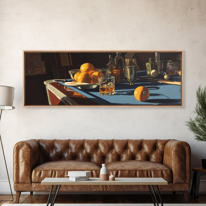 Pool Hall Eight Ball Canvas Print, Bar Art, Kitchen Wall Art, Bar Decor, Fine Art, Coffee Wall Art, Living Room Art, BAR-3x1-83