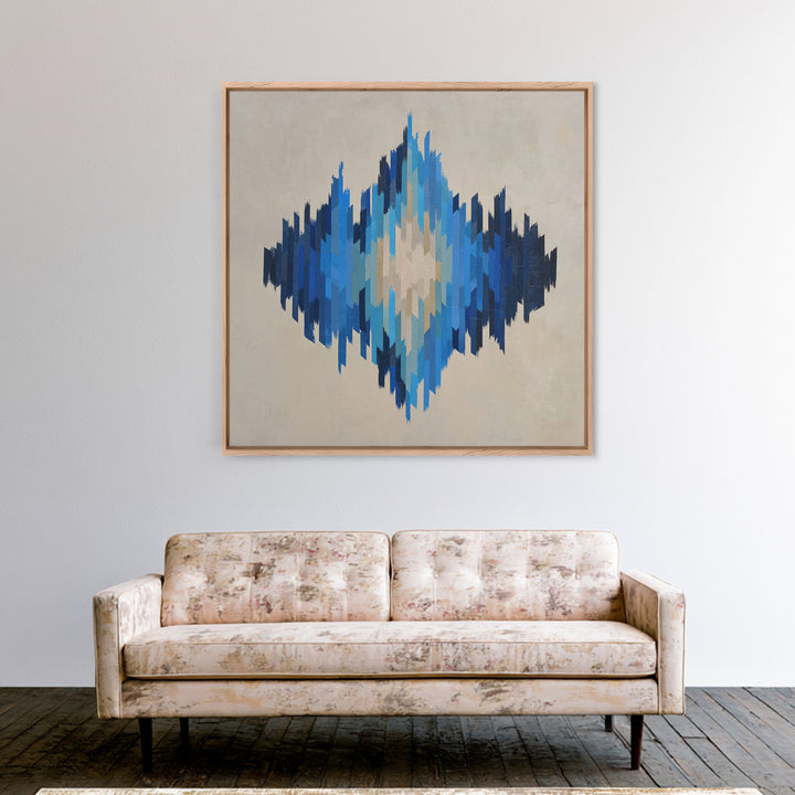 Abstract Soundwave Art Canvas Print, Basement Art, Mid Century Modern, Living Room Decor, Abstract Art, Retreat, BAS-1x1-20