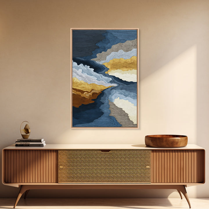 Abstract Soundwave Art Framed Canvas Print, Basement Art, Bar Decor, Living Room Decor, Abstract Art, Retreat, Game Room Decor, BAS-2x3-76