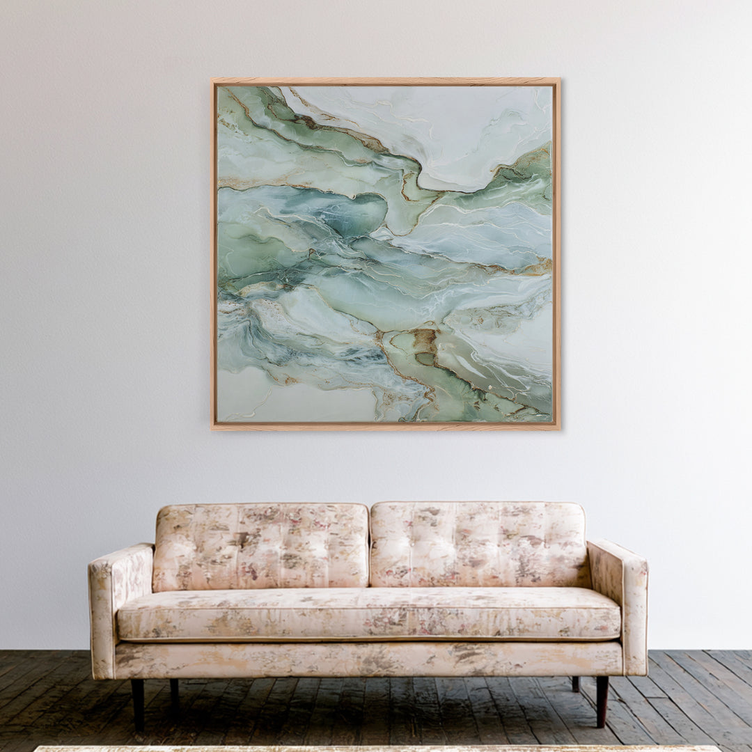 Abstract Marble Texture Framed Canvas Print, Bathroom Art, Dopamine Decor, Bathroom Decor, Abstract Art, Spa, Halloween Art, BAT-1x1-16