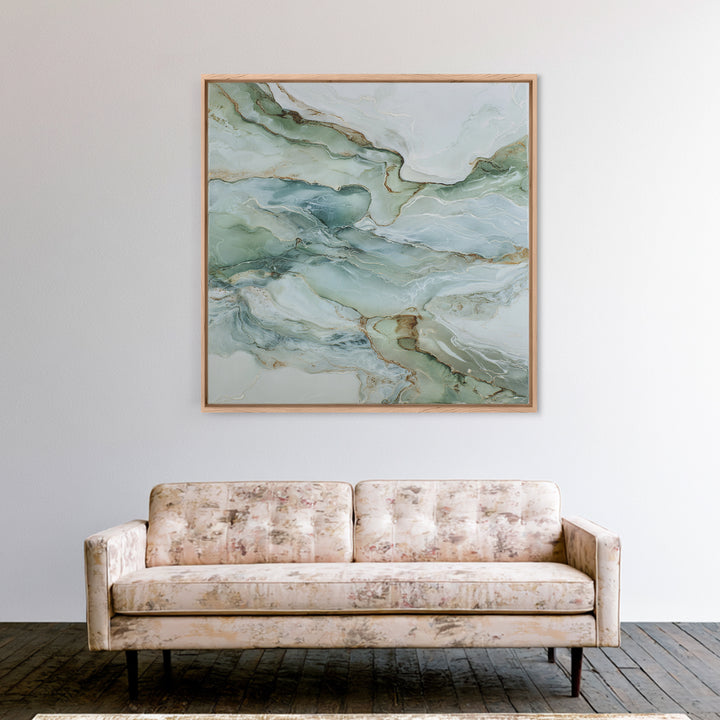 Abstract Marble Texture Framed Canvas Print, Bathroom Art, Dopamine Decor, Bathroom Decor, Abstract Art, Spa, Halloween Art, BAT-1x1-16