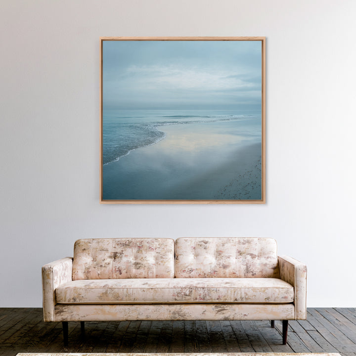 Soft Cloud and Rain Composition Canvas Print, Bathroom Art, Framed Wall Art, Bathroom Decor, Watercolor Art, Spa, BAT-1x1-19