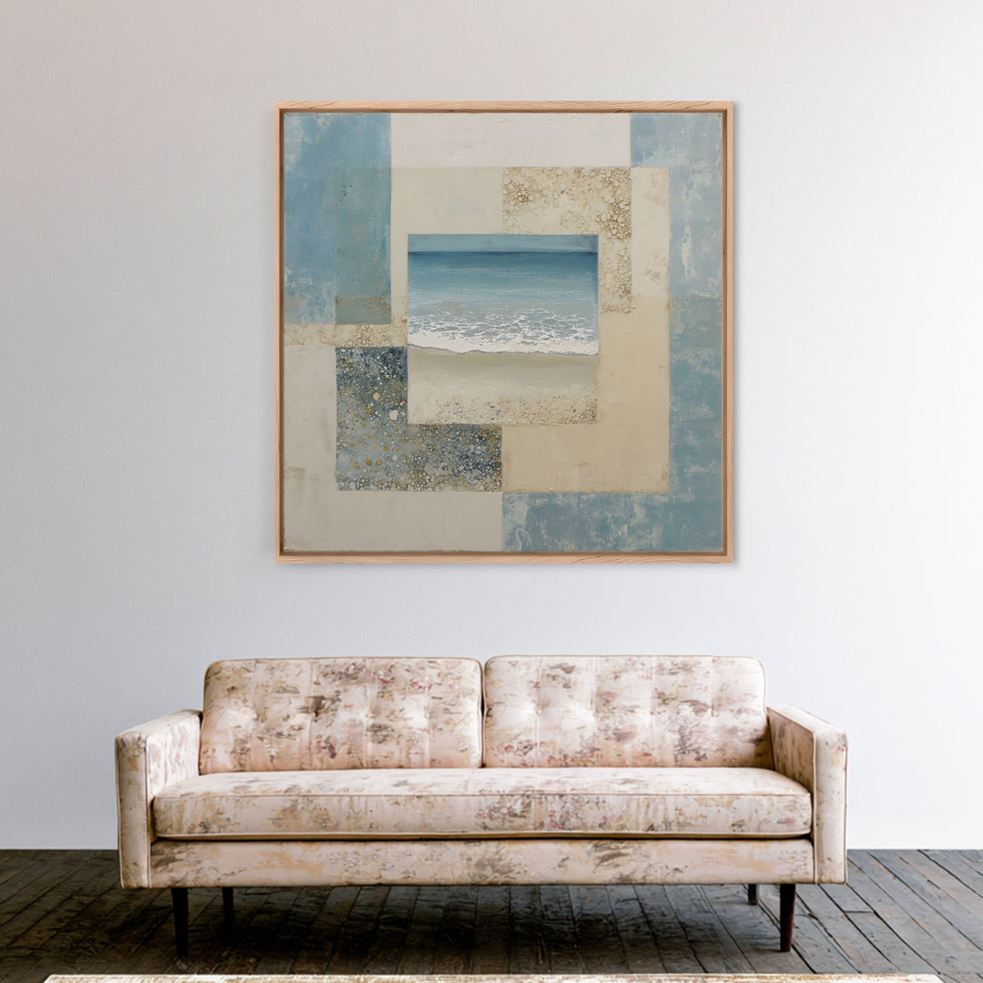 Clean Geometric Forms Canvas Print, Bathroom Art, Bathroom Wallpaper, Bathroom Decor, Abstract Art, Spa, Luxury Decor, BAT-1x1-69