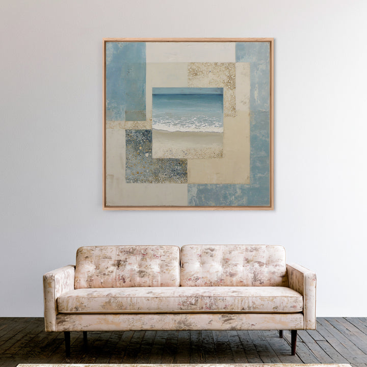 Clean Geometric Forms Canvas Print, Bathroom Art, Bathroom Wallpaper, Bathroom Decor, Abstract Art, Spa, Luxury Decor, BAT-1x1-69