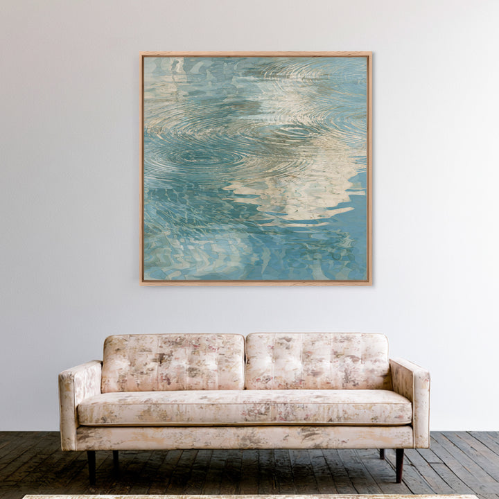 Abstract Water Ripples Canvas Print, Bathroom Art, Modern Decor, Bathroom Decor, Fine Art, Spa, Home Decor, Poster, Digital Art, BAT-1x1-77