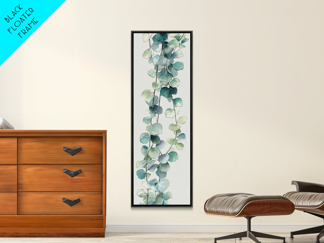 Spa Eucalyptus Branch Canvas Print, Bathroom Art, Retro Wall Art, Bathroom Decor, Fine Art, Spa, Modern Decor, Fine Art Print, BAT-1x3-14