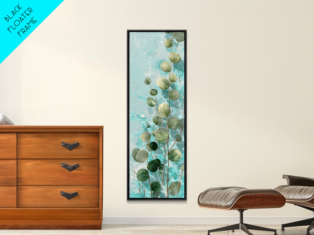 Spa Eucalyptus Branch Canvas Print, Bathroom Art, Retro Wall Art, Bathroom Decor, Fine Art, Spa, Modern Decor, Fine Art Print, BAT-1x3-38