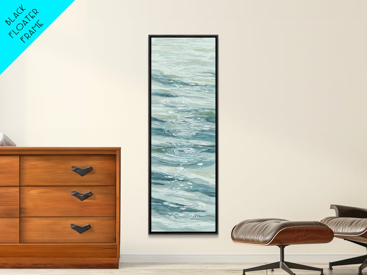 Abstract Water Ripples Canvas Print, Bathroom Art, Framed Wall Art, Bathroom Decor, Abstract Art, Spa, Bathroom Art Decor, BAT-1x3-41