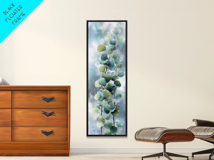 Spa Eucalyptus Branch Framed Canvas Print, Bathroom Art, Funny Bathroom Art, Bathroom Decor, Oil Painting, Spa, Art Print, BAT-1x3-62