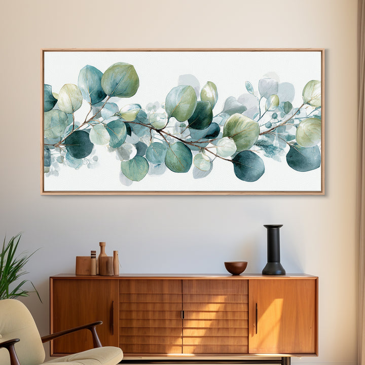 Spa Eucalyptus Branch Canvas Print, Bathroom Art, Wall Decor, Bathroom Decor, Fine Art, Spa, Contemporary Art, Wall Art, BAT-2x1-22