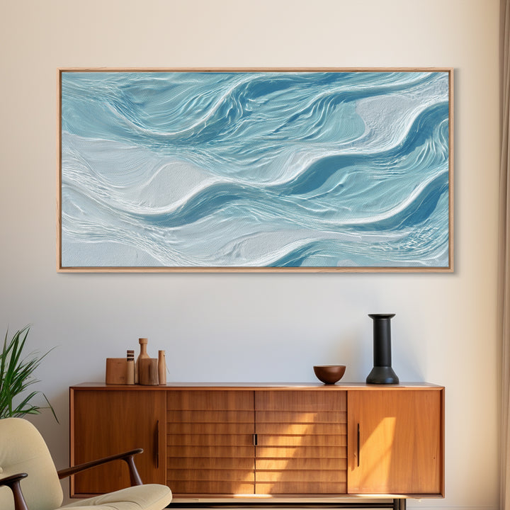 Abstract Water Ripples Framed Canvas Print, Bathroom Art, Art Print, Bathroom Decor, Fine Art, Spa, Custom Pet Portrait, BAT-2x1-25