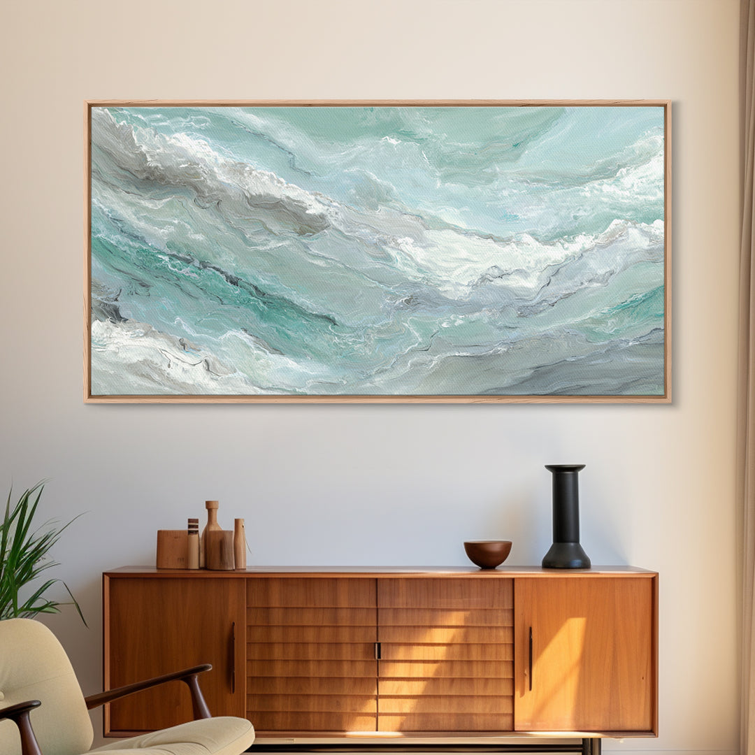 Abstract Marble Texture Canvas Print, Bathroom Art, Contemporary Art, Bathroom Decor, Abstract Art, Spa, Framed Wall Art, BAT-2x1-36