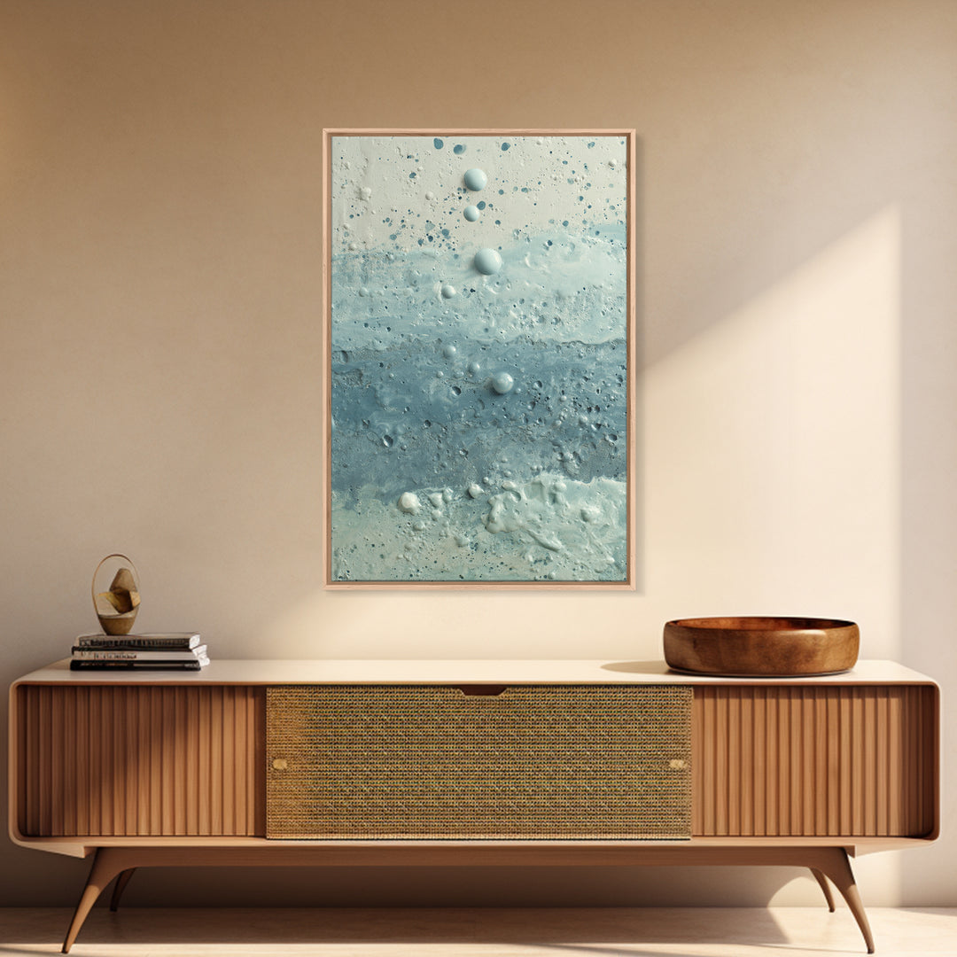 Soft Cloud and Rain Composition Framed Canvas Print, Bathroom Art, Room Decor, Bathroom Decor, Spa, Custom Pet Portrait, BAT-2x3-75