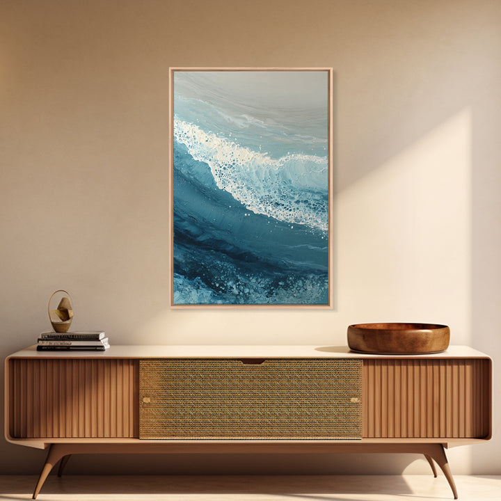 Calming Blue Ocean Wave Study Canvas Print, Bathroom Art, Digital Wall Art, Bathroom Decor, Fine Art, Spa, Unique Wall Art, BAT-2x3-81