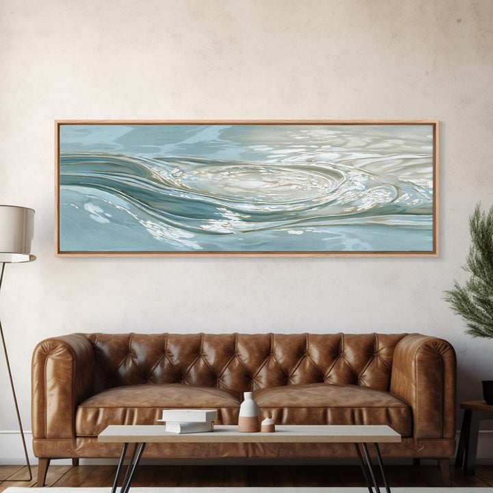 Abstract Water Ripples Canvas Print, Bathroom Art, Framed Wall Art, Bathroom Decor, Abstract Art, Spa, Bathroom Art Decor, BAT-3x1-21