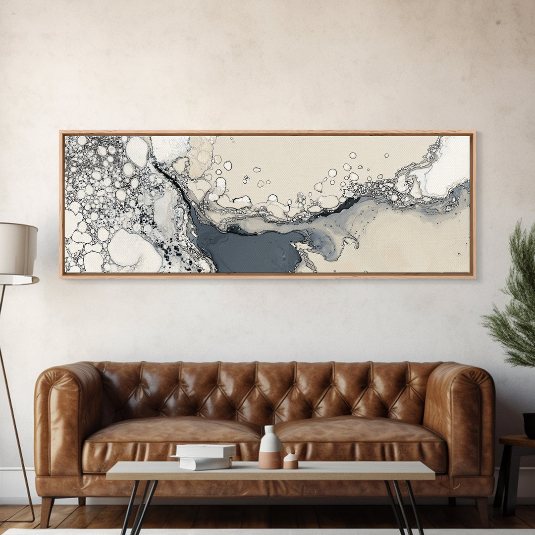 Soft Figure Line Drawing Framed Canvas Print, Bathroom Art, Neutral Decor, Bathroom Decor, Oil Painting, Spa, Wall Art, BAT-3x1-23