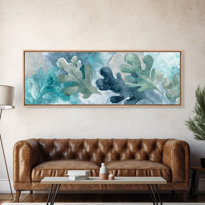 Tropical Leaf Silhouette Canvas Print, Bathroom Art, Bathroom Wall Decor, Bathroom Decor, Fine Art, Spa, Bathroom Print, BAT-3x1-6