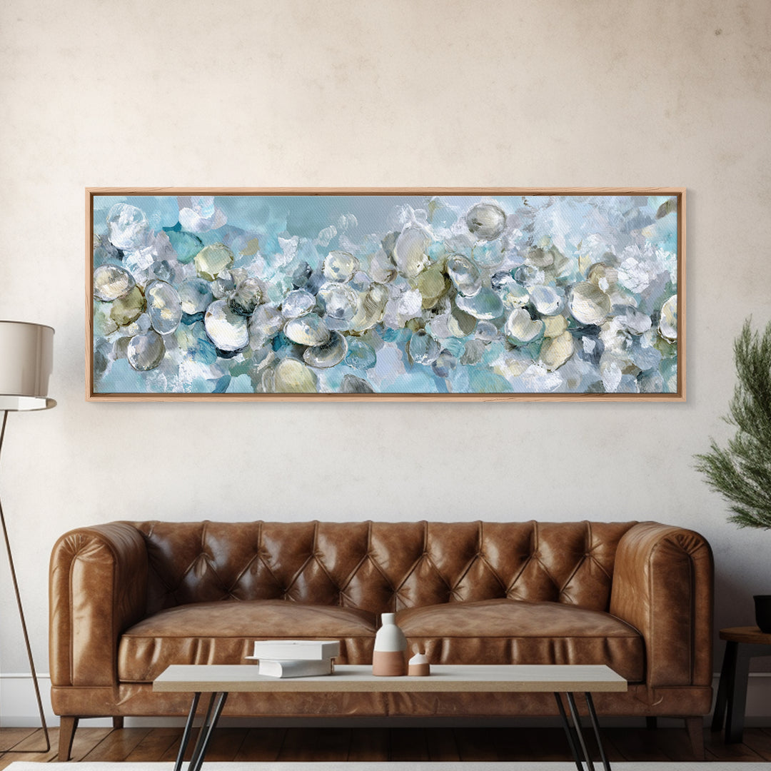 Oyster Shell Study Canvas Print, Bathroom Art, Bathroom Wallpaper, Bathroom Decor, Oil Painting, Spa, Luxury Decor, Art Print, BAT-3x1-62