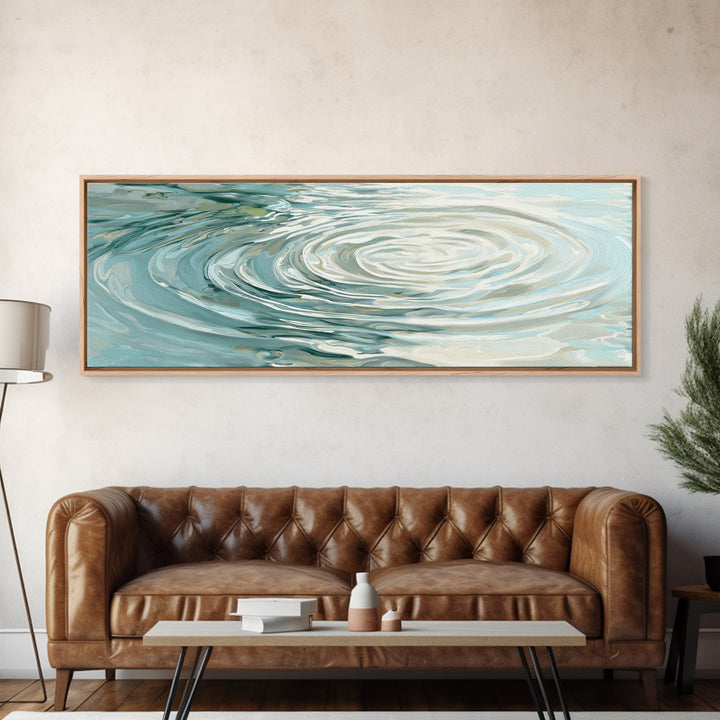 Abstract Water Ripples Framed Canvas Print, Bathroom Art, Bathroom Wall Decor, Bathroom Decor, Fine Art, Spa, Bathroom Print, BAT-3x1-69