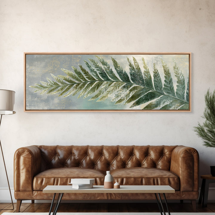 Green Fern Frond Closeup Canvas Print, Bathroom Art, Bathroom Wall Decor, Bathroom Decor, Fine Art, Spa, Bathroom Print, BAT-3x1-98