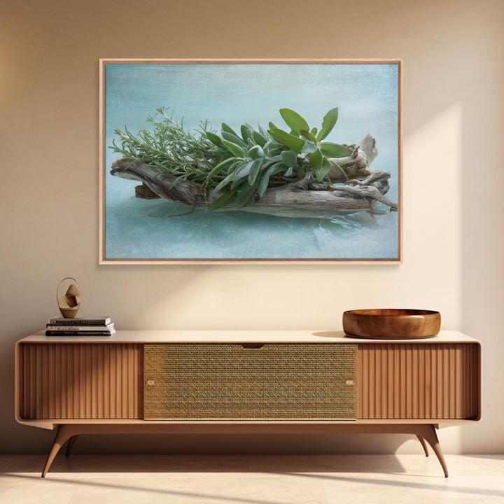 Botanical Bath Herb Arrangement Canvas Print, Bathroom Art, Bathroom Decor, Fine Art, Spa, Bathroom Accessories, Modern Art, BAT-3x2-21