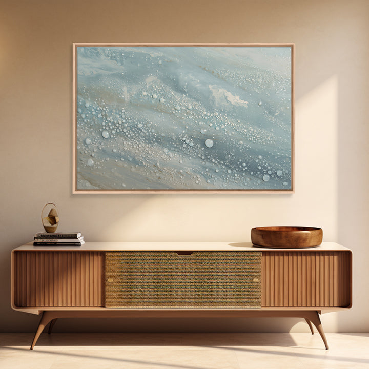 Soft Cloud and Rain Composition Framed Canvas Print, Bathroom Art, Digital Wall Art, Bathroom Decor, Spa, Unique Wall Art, BAT-3x2-23
