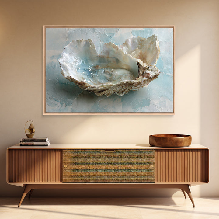Oyster Shell Study Canvas Print, Bathroom Art, Printable, Bathroom Decor, Watercolor Art, Spa, Bathroom Prints, BAT-3x2-26