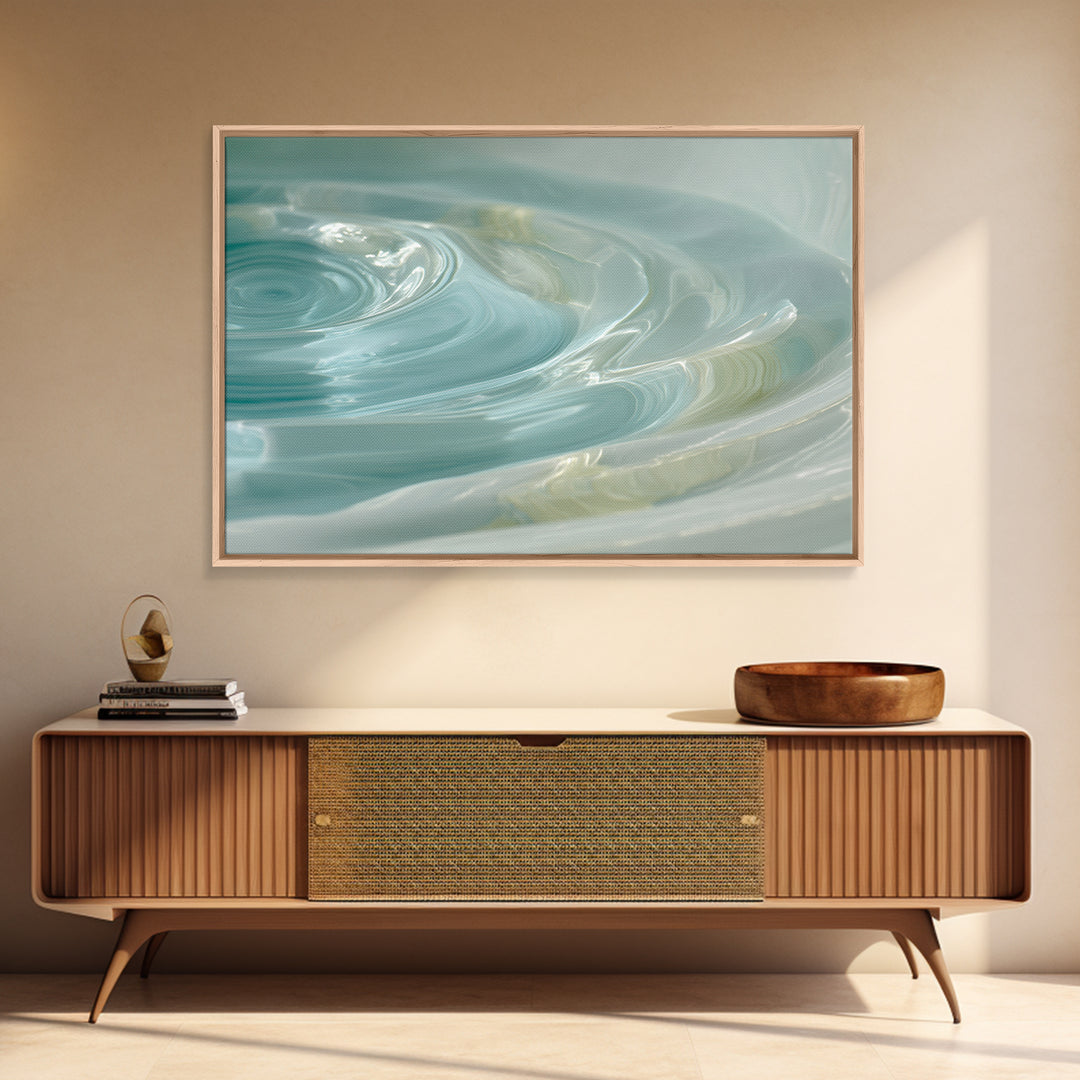 Abstract Water Ripples Canvas Print, Bathroom Art, Dog Portrait, Bathroom Decor, Abstract Art, Spa, Minimalist Wall Art, BAT-3x2-57