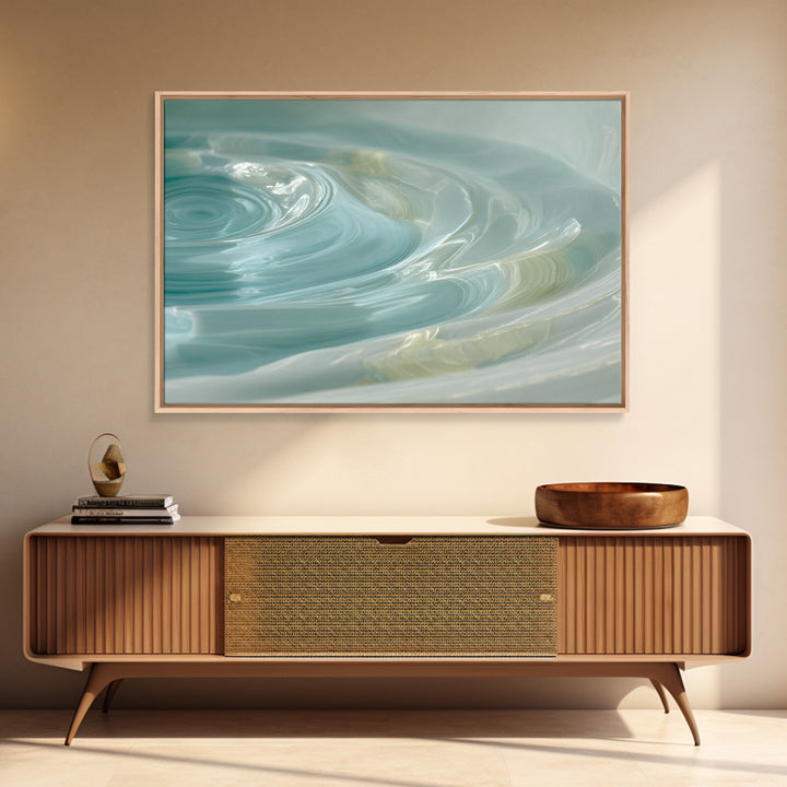 Abstract Water Ripples Canvas Print, Bathroom Art, Dog Portrait, Bathroom Decor, Abstract Art, Spa, Minimalist Wall Art, BAT-3x2-57