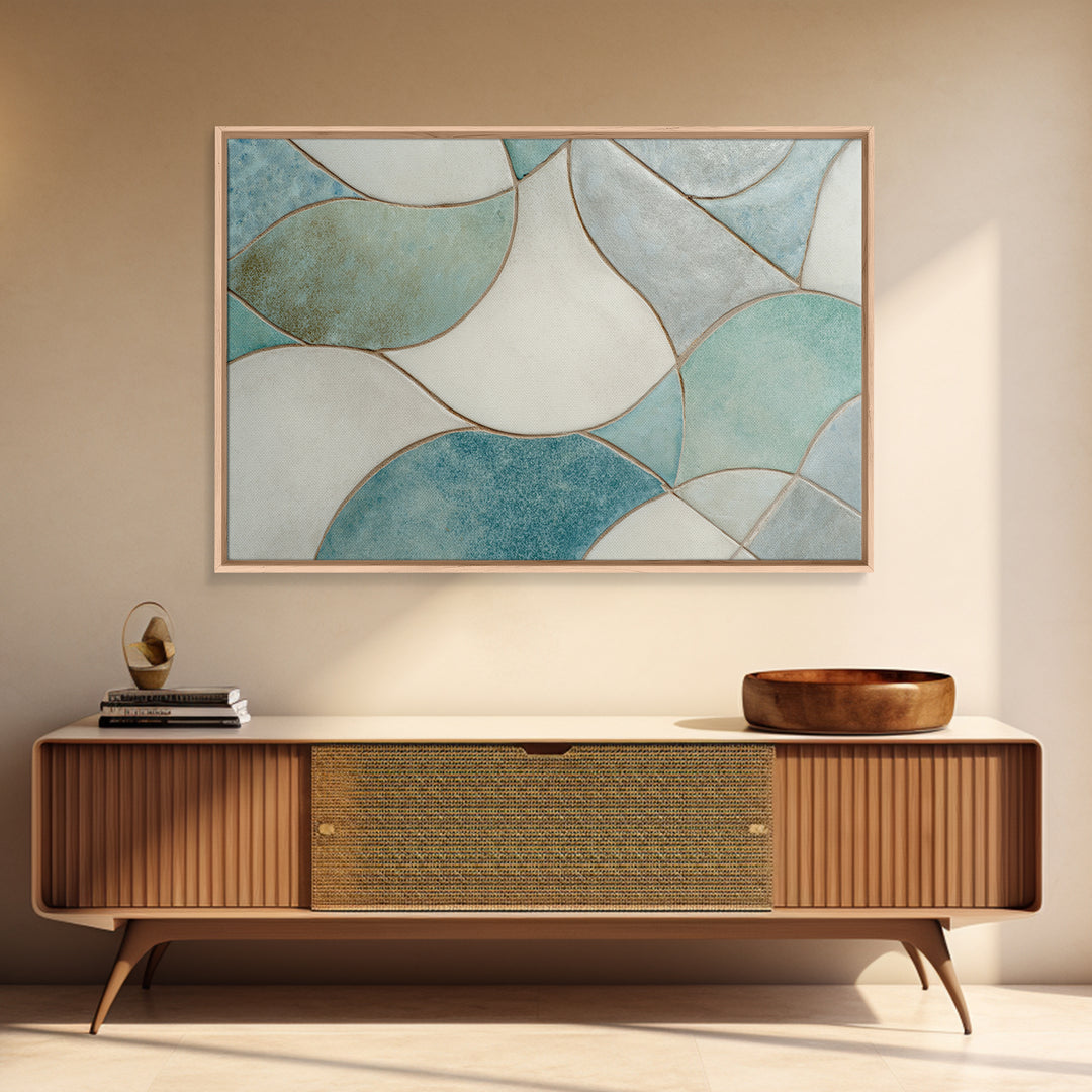 Clean Geometric Forms Canvas Print, Bathroom Art, Bathroom Prints, Bathroom Decor, Spa, Trendy Wall Art, Gallery Decor, BAT-3x2-73