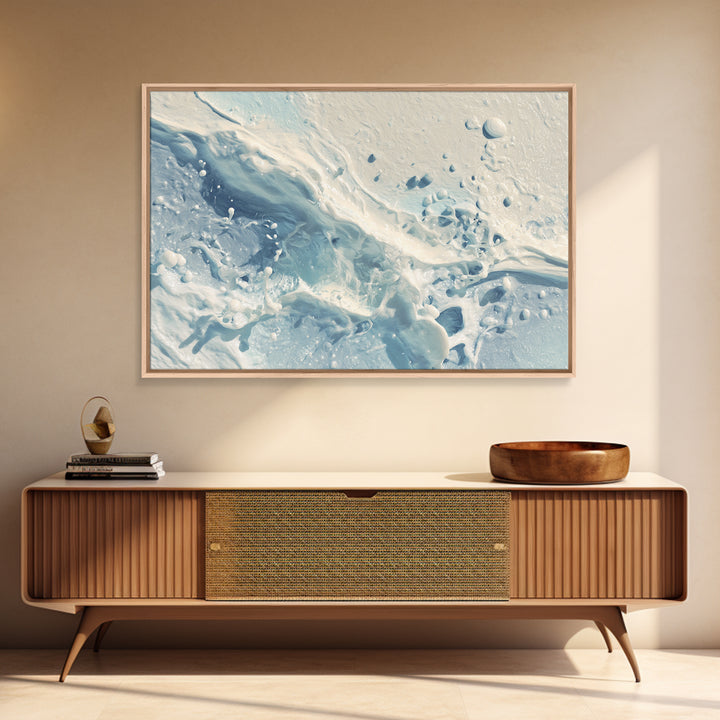 Abstract Water Ripples Framed Canvas Print, Bathroom Art, Unique Wall Art, Bathroom Decor, Abstract Art, Spa, Gallery Decor, BAT-3x2-81