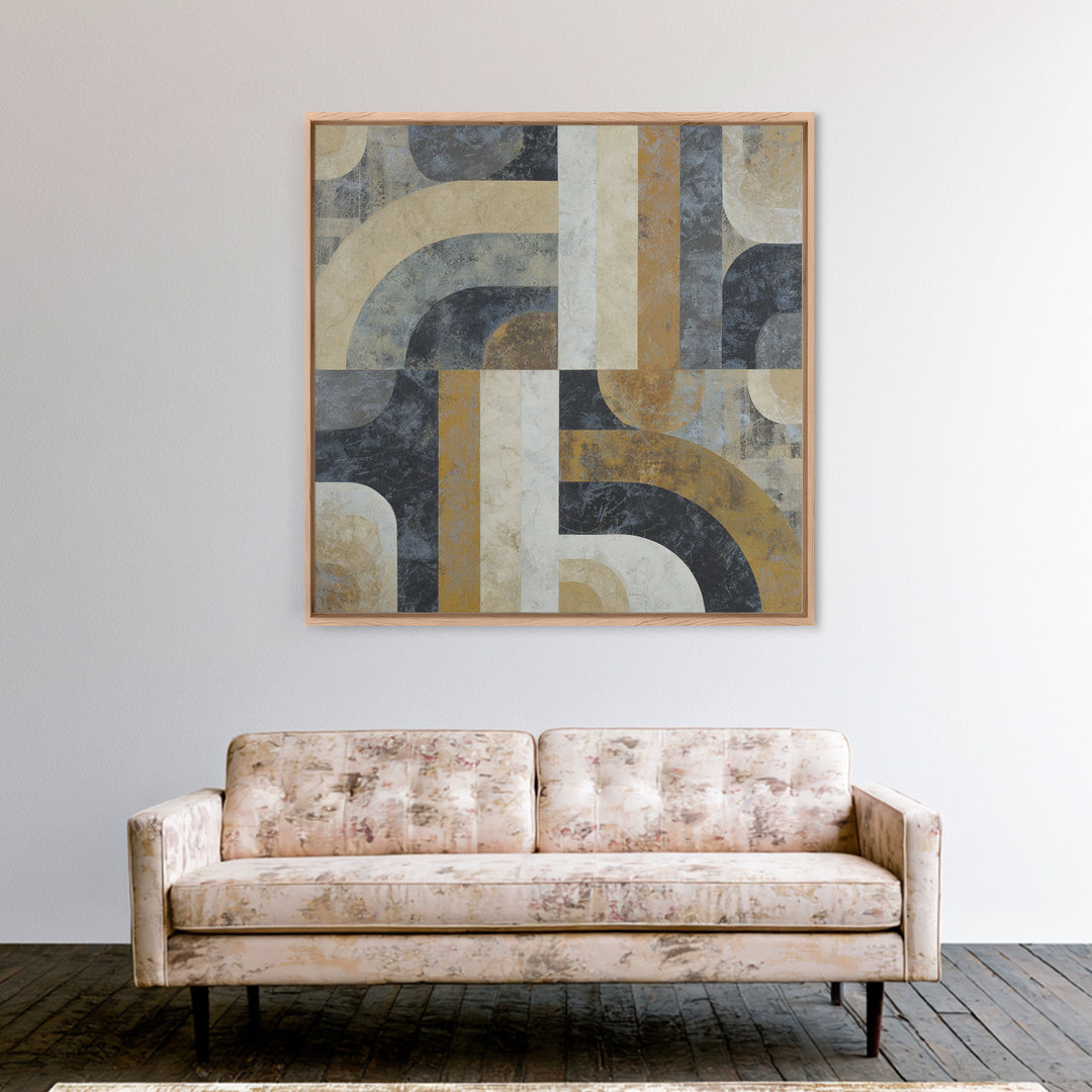 Abstract Marble Texture Framed Canvas Print, Black and White Art, Abstract Wall Art, Living Room Decor, Abstract Art, BAW-1x1-39