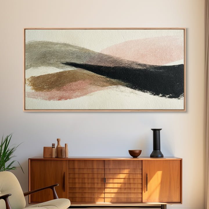 Abstract Charcoal Gestures on White Paper Canvas Print, Black and White Art, Minimalist Decor, Living Room Decor, Monochrome, BAW-2x1-24