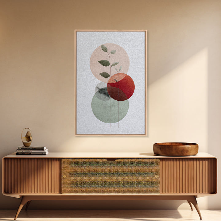 Large Circle and Line Abstract Framed Canvas Print, Black and White Art, Modern Art, Living Room Decor, Abstract Art, BAW-2x3-8