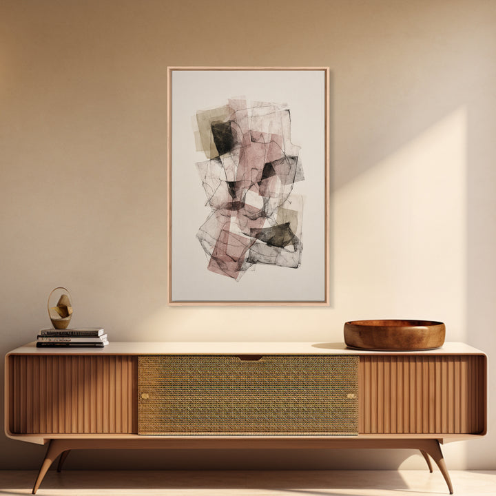 Abstract Charcoal Gestures on White Paper Canvas Print, Black and White Art, Modern Decor, Living Room Decor, Monochrome, BAW-2x3-84