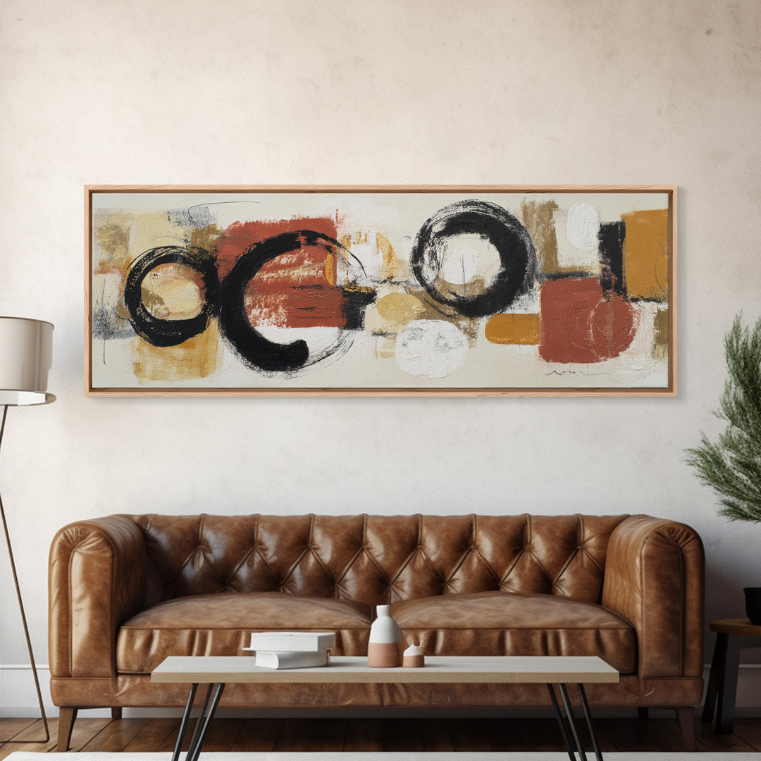 Abstract Charcoal Gestures on White Paper Canvas Print, Black and White Art, Modern Decor, Living Room Decor, Monochrome, BAW-3x1-44
