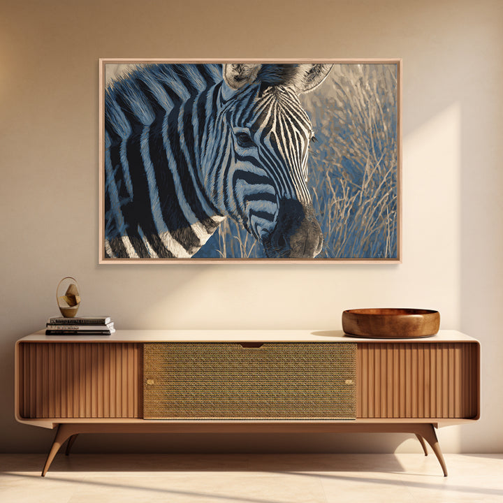 Zebra Stripe Closeup as Graphic Abstraction Canvas Print, Black and White Art, Canvas Print, Living Room Decor, Monochrome, BAW-3x2-12