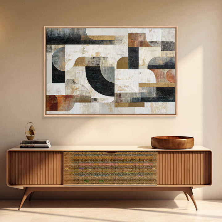 Abstract Marble Texture Framed Canvas Print, Black and White Art, Statement Artwork, Living Room Decor, Abstract Art, BAW-3x2-19