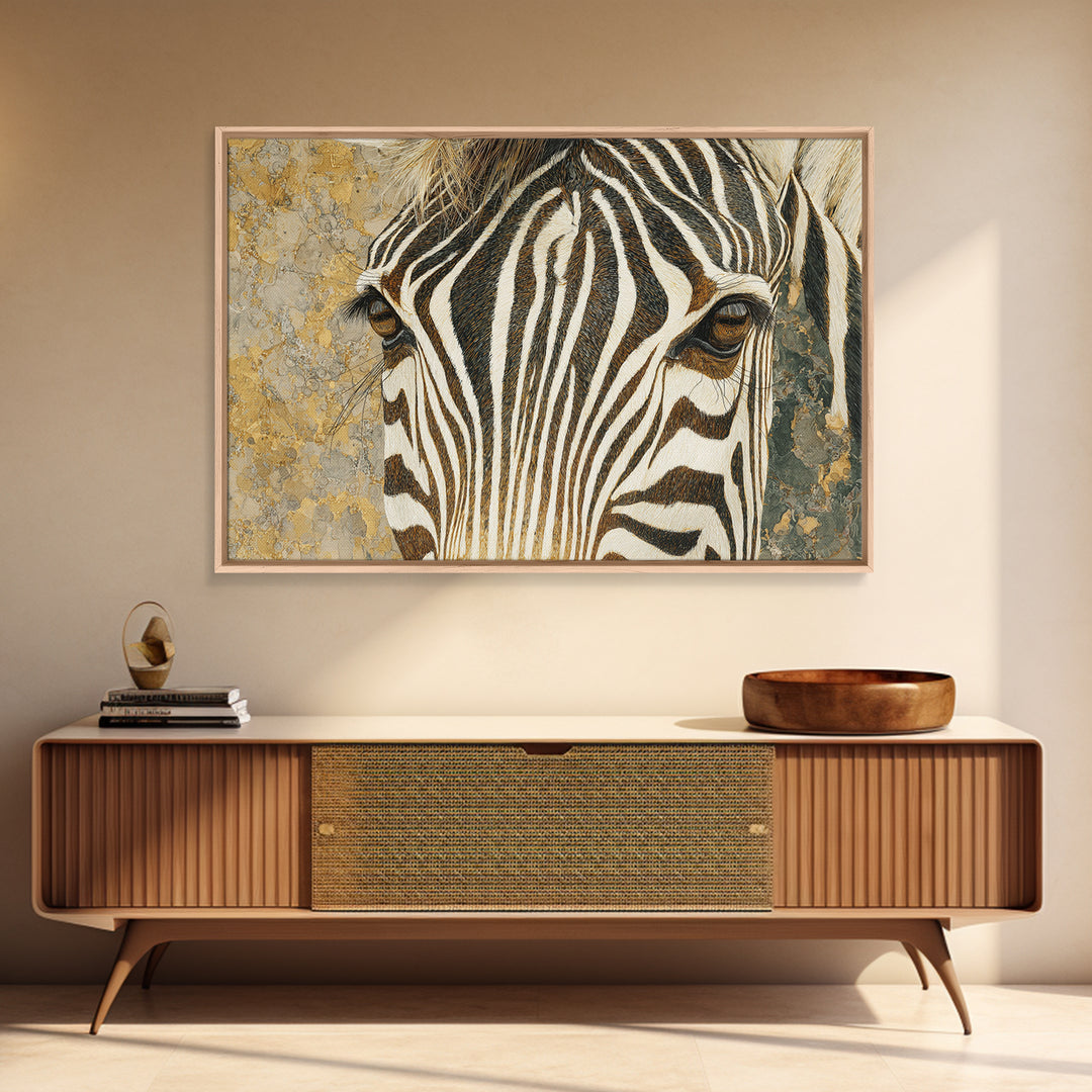 Zebra Stripe Closeup as Graphic Abstraction Canvas Print, Black and White Art, Cabin Decor, Living Room Decor, Monochrome, BAW-3x2-36