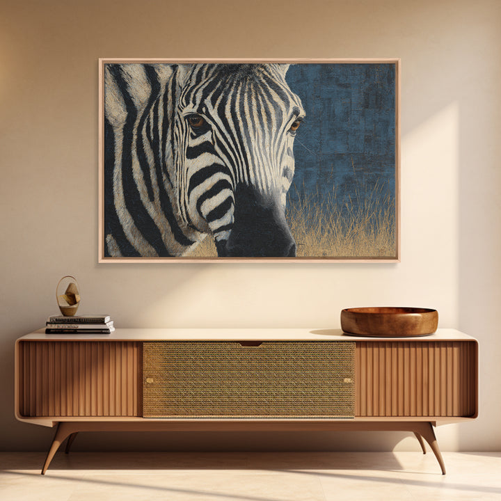 Zebra Stripe Closeup as Graphic Abstraction Canvas Print, Black and White Art, Art, Living Room Decor, Fine Art, Monochrome, BAW-3x2-84