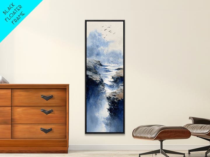 Coastal Cliffs with Gulls and Sea Spray Canvas Print, Beach Art, Wall Decor, Coastal Decor, Fine Art, Shore, Whimsical Decor, BEA-1x3-23